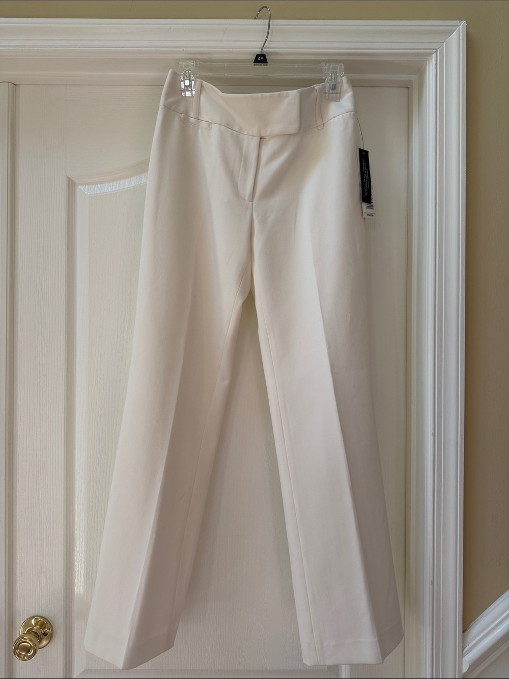 Rafaella Cream Wide-Leg Dress Pants